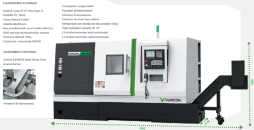 Vurcon TORNO CNC BANCADA INCLINADA SBL-78M