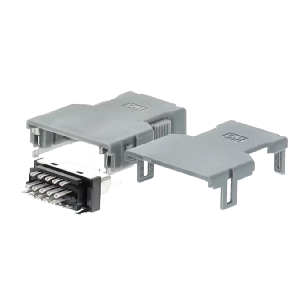 Konnektör HIROSE, 20 pin lehimli, plastik kapaklı A02B-0120-K305