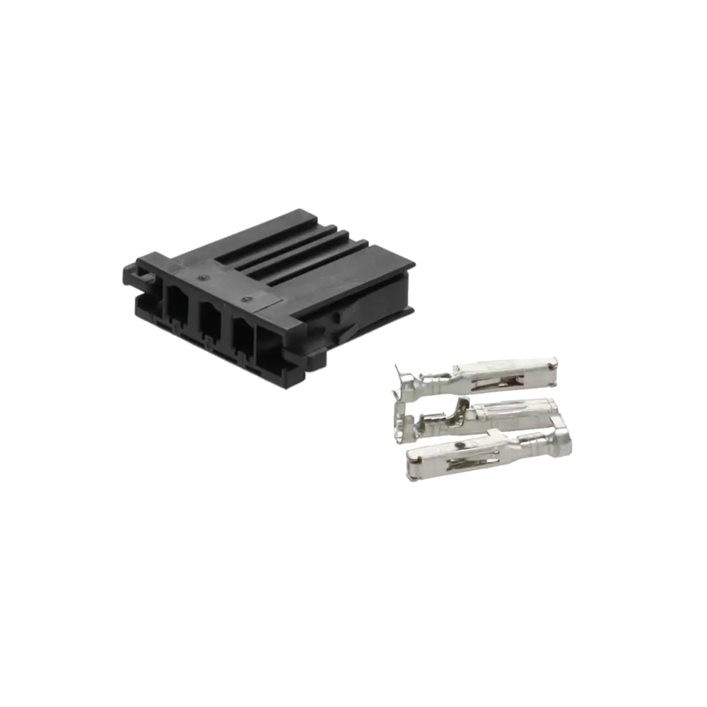 Konnektör AMP, 3 pin siyah, yassı A02B-0120-K321
